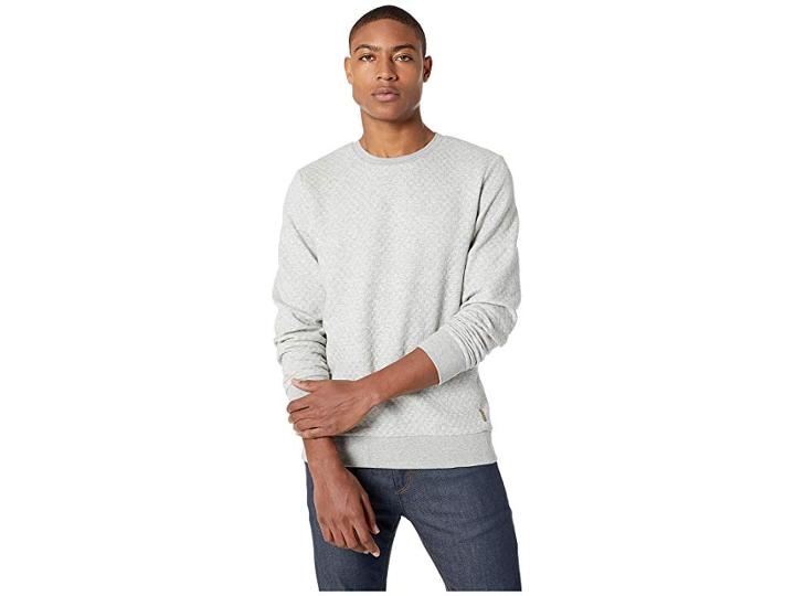 Scotch & Soda Crew Neck Sweatshirt In Interlock Jersey Quality (grey Melange) Men's Coat