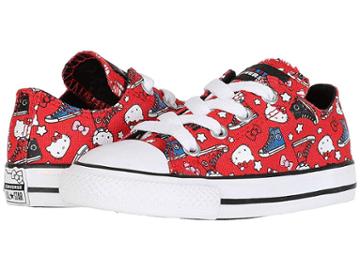Converse Kids Hello Kitty(r) Chuck Taylor(r) All Star(r) Ox (infant/toddler) (fiery Red/black/white) Girls Shoes