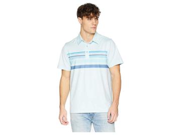 Toes On The Nose Horizon Polo (cool Water) Men's Clothing