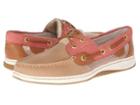 Sperry Top-sider Bluefish 2-eye (linen Leather/washed Red Open) Women's Slip On  Shoes