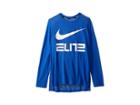 Nike Kids Dry Elite Basketball Long Sleeve Top (little Kids/big Kids) (game Royal/white) Boy's T Shirt