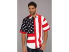 Scully Patriot S/s Shirt (red/red) Men's Short Sleeve Button Up