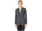 Calvin Klein One-button Large Pocket Jacket (navy Multi) Women's Clothing