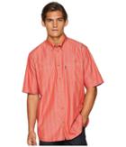 Wesc Nima Short Sleeve Stripe Shirt (btick Rose) Men's Clothing