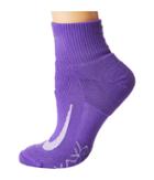 Nike Elite Cushion Quarter Running Socks (action Grape/purple Agate) Quarter Length Socks Shoes