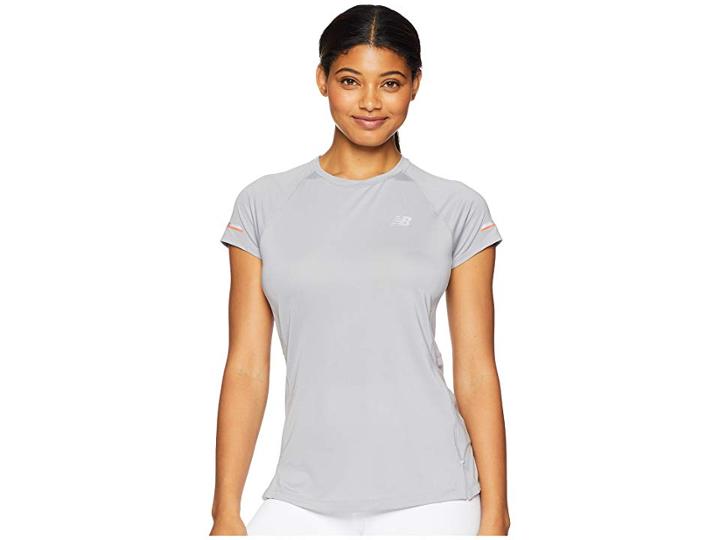 New Balance Nb Ice 2.0 Short Sleeve Top (arctic Sky) Women's Short Sleeve Pullover