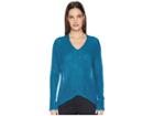 Eileen Fisher Organic Linen Tencel V-neck Box-top (jewel) Women's Clothing