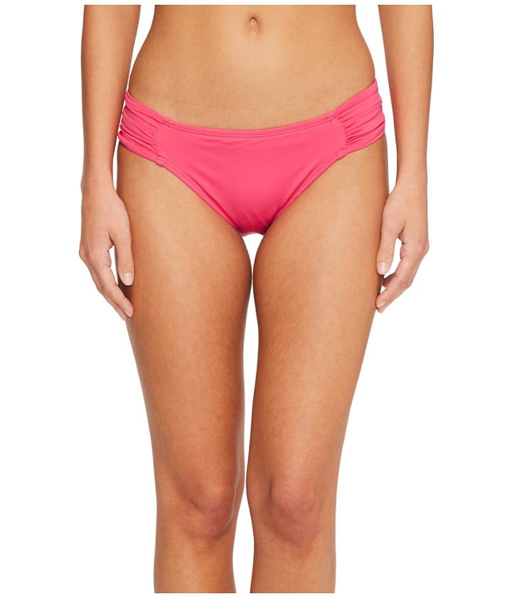 La Blanca Island Goddess Side Shirred Hipster Bottom (fuchsia) Women's Swimwear