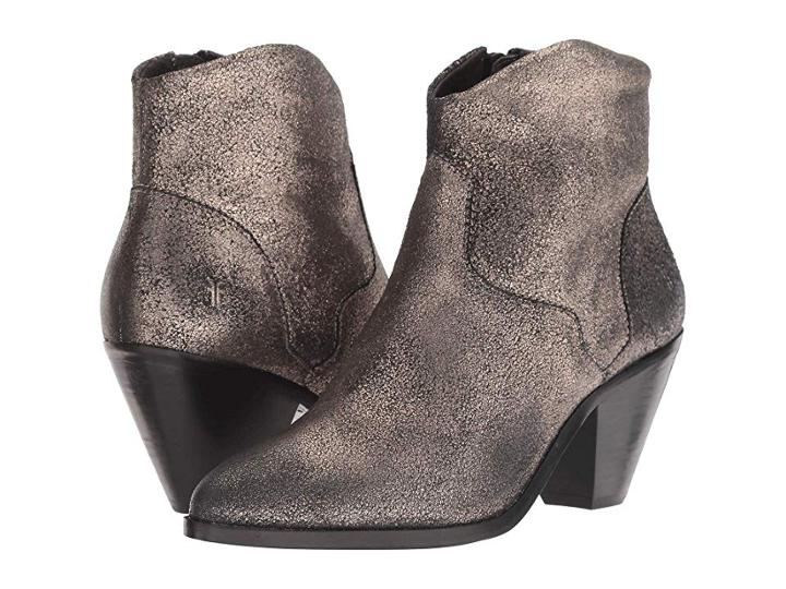 Frye Lila Western Short (gold Brushed Metallic) Cowboy Boots