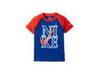 Nike Kids Neon Short Sleeve Raglan T-shirt (little Kids) (indigo Force) Boy's Clothing
