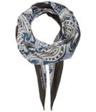 Lauren Ralph Lauren Corina Silk Diamond Shape Scarf (navy) Scarves