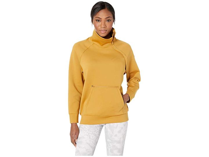 Nike Training Sport Distort Side Zip Top (wheat/black) Women's Clothing