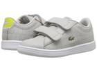 Lacoste Kids Carnaby Evo Hl (toddler/little Kid) (light Grey/fluroescent Yellow) Kids Shoes