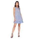 Bcbgeneration Ruffled Hem A-line Dress (blue Multi) Women's Dress