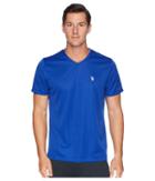 U.s. Polo Assn. Performance V-neck T-shirt (cobalt Blue) Men's T Shirt