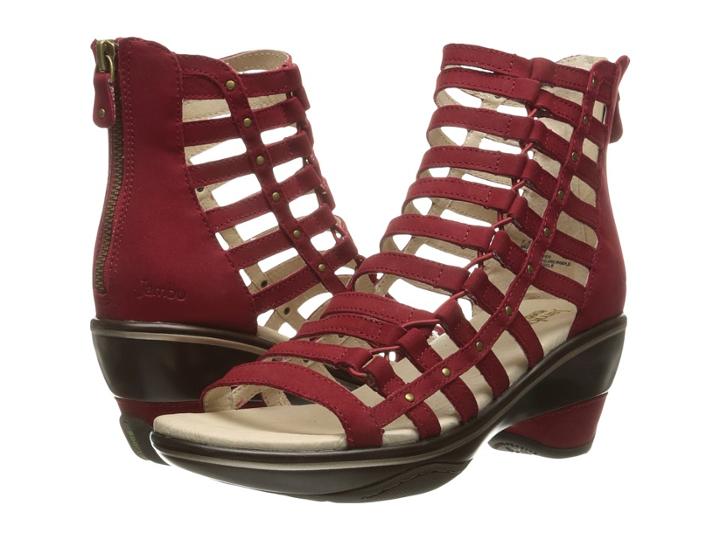 Jambu Brookline (deep Red Solid) Women's Wedge Shoes