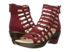 Jambu Brookline (deep Red Solid) Women's Wedge Shoes