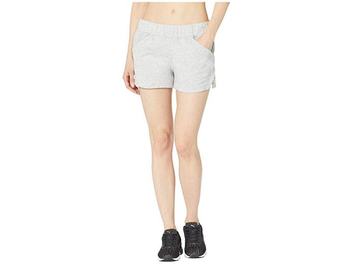 Puma Yogini 3 Shorts (light Grey Heather) Women's Shorts