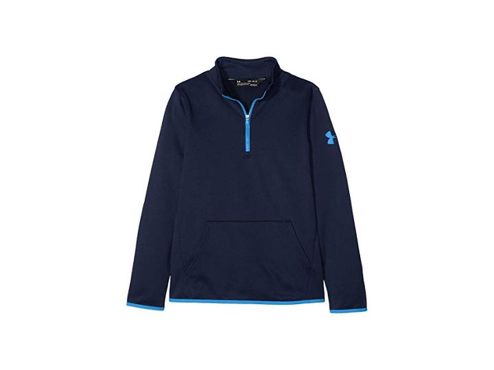 Under Armour Kids Af 1/2 Zip (big Kids) (academy/blue Circuit) Boy's Clothing