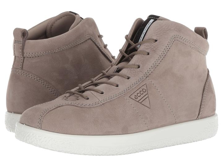 Ecco Soft 1 High Top (warm Grey) Women's Shoes