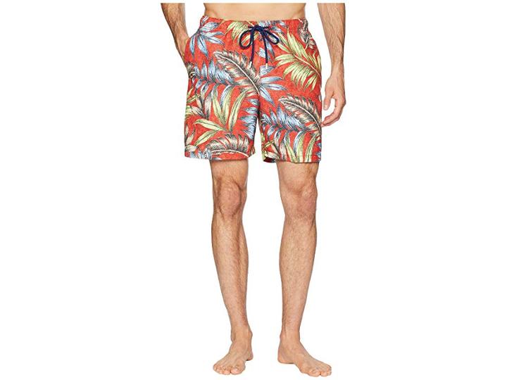 Tommy Bahama Naples Parque Palms Swim Trunks (poinciana) Men's Swimwear