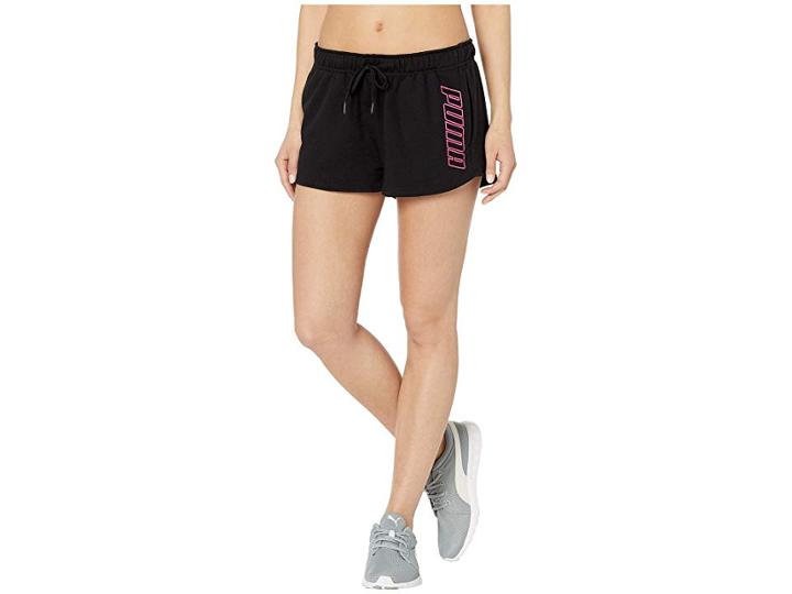 Puma Out Of This World Shorts (cotton Black/beetroot Purple) Women's Shorts