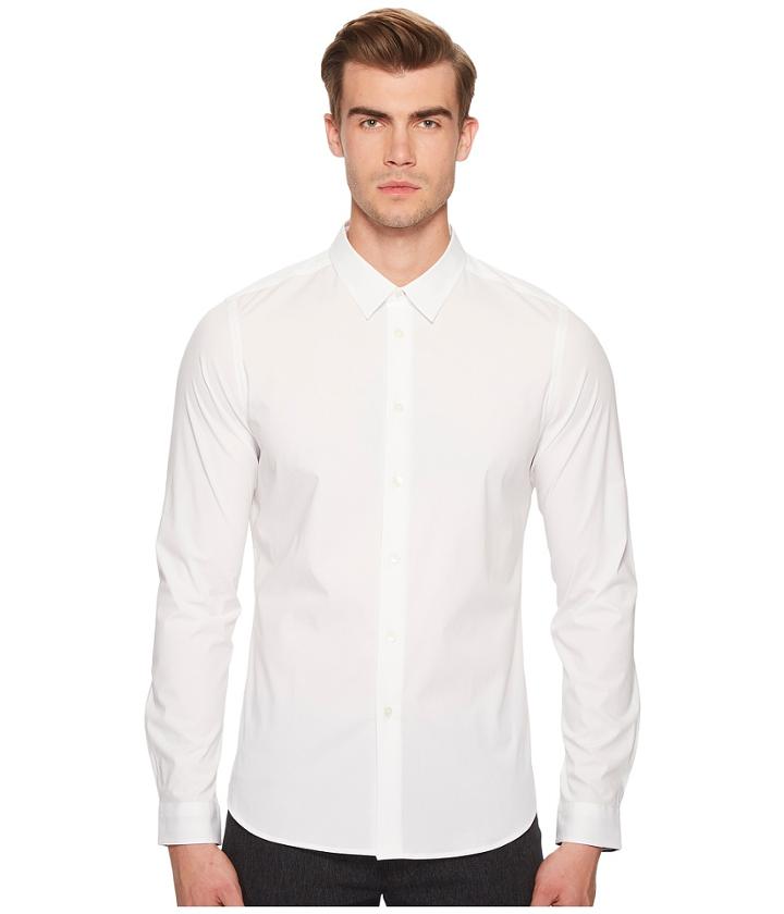 Paul Smith Slim Fit Shirt With Striped Cuff (white) Men's Clothing