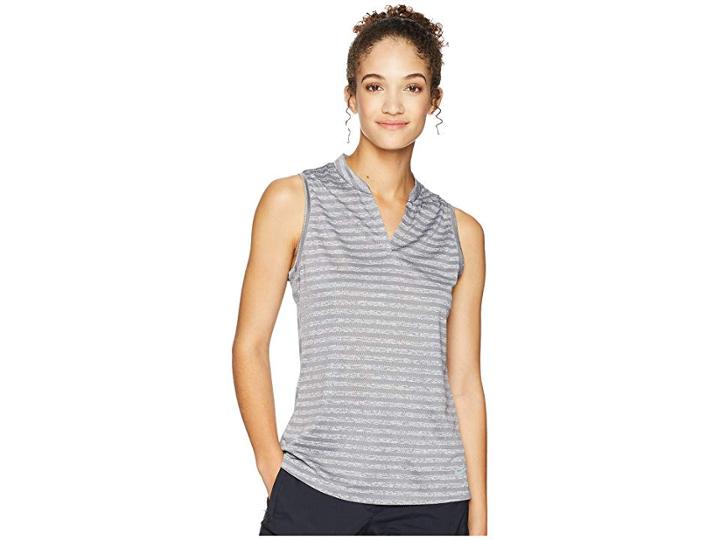 Nike Golf Zonal Cooling Polo Sleeveless Jacquard (gunsmoke/flint Silver) Women's Clothing