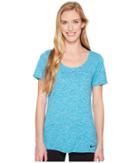 Nike Dry Legend Cross-dye Tee (neo Turquoise/glacier Blue/obsidian) Women's Short Sleeve Pullover