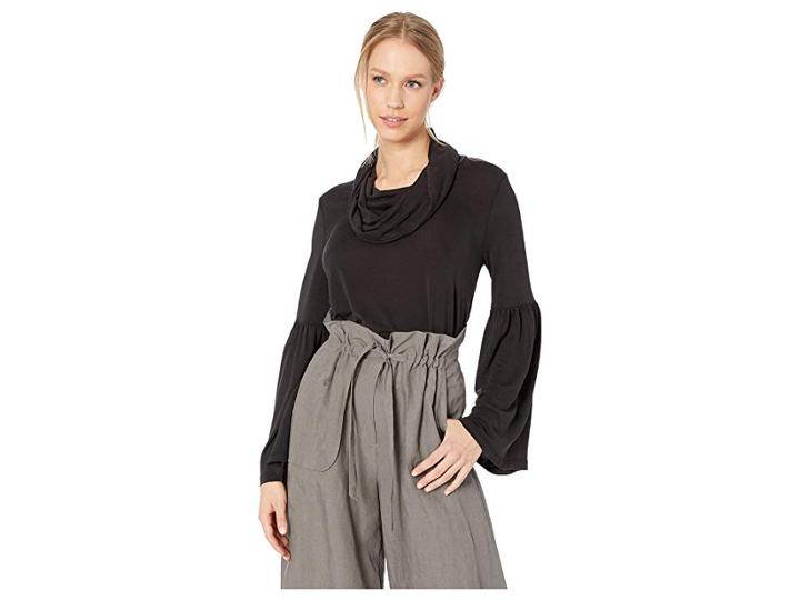 Bb Dakota Day And Night Cowl Neck Top (black) Women's Clothing