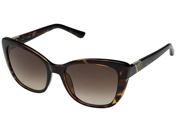Guess Gu7600 (dark Tortoise Front/brown Gradient Lens) Fashion Sunglasses