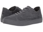 Toms Lenox Sneaker (forged Iron Grey Monochrome Deconstructed Suede/woven Panel) Women's Lace Up Casual Shoes