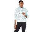 Nike Sportswear Hoodie All Over Print Swoosh (teal Tint/cabana) Women's Clothing
