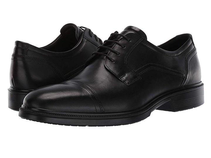 Ecco Lisbon Cap Toe Tie (black) Men's Lace Up Cap Toe Shoes