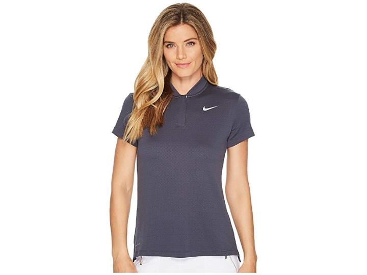 Nike Golf Dry Polo Short Sleeve Blade Left Chest (thunder Blue/black) Women's Clothing