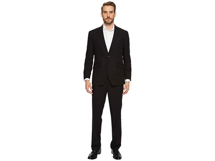 Kenneth Cole Reaction Slim Fit Solid Black Suit (black) Men's Suits Sets