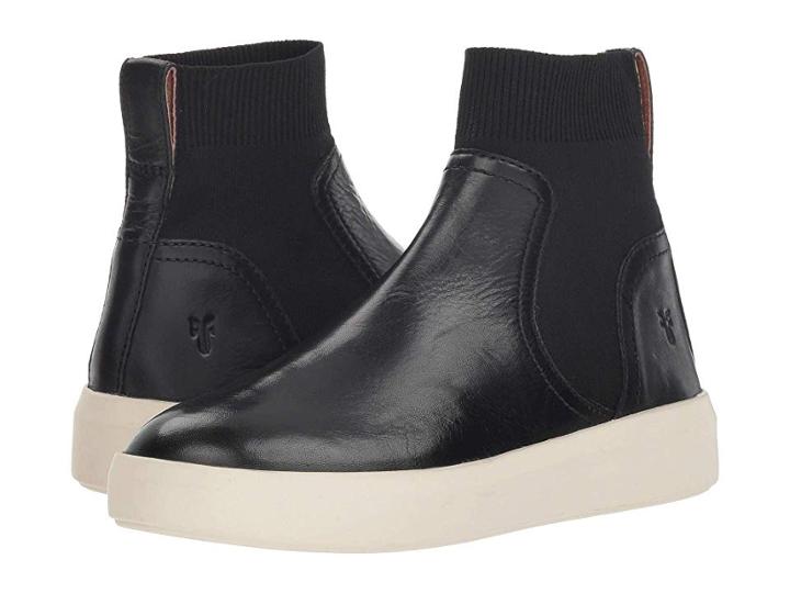 Frye Brea Chelsea (black Washed Antique Pull-up) Women's  Shoes