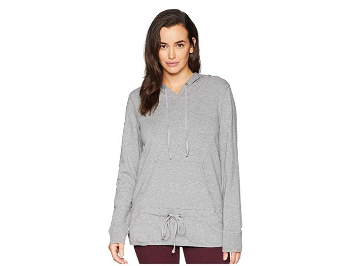 Mod-o-doc Cotton Modal Fleece Pullover Drawstring Hoodie (granite Heather) Women's Sweatshirt