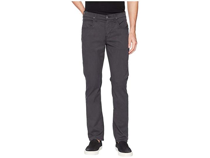 Hudson Byron Straight Zip Twill In Metal (metal) Men's Jeans