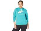 Nike Plus Size Sportswear Gym Vintage Hoodie Hbr (spirit Teal/sail) Women's Clothing