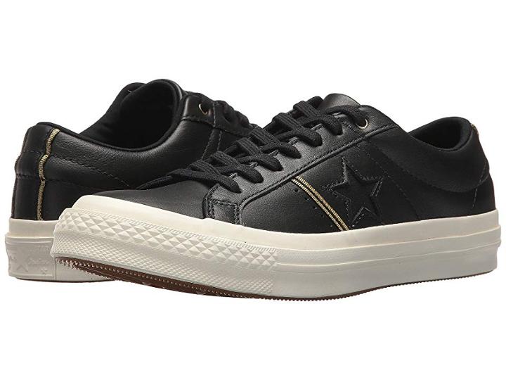 Converse One Star(r) Piping Pack Ox (black/gold/egret) Classic Shoes