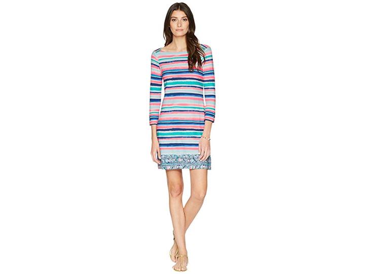 Lilly Pulitzer Upf 50+ Sophie Dress (multi Sandy Shell Stripe Engineered) Women's Dress