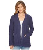 Mod-o-doc Weekender Rayon Linen Patch Pocket Cardigan (new Navy) Women's Sweater