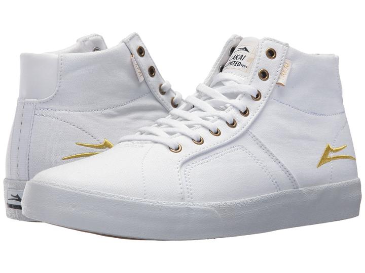 Lakai Flaco High (white Canvas) Men's Shoes