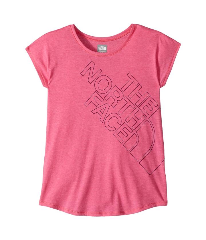 The North Face Kids Tri-blend Scoop Neck Tee (little Kids/big Kids) (petticoat Pink Heather) Girl's T Shirt