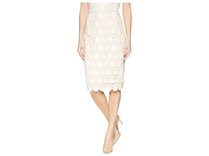 Calvin Klein Lace Pencil Skirt (blush) Women's Skirt