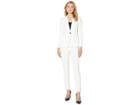 Tahari By Asl Bi-stretch Pants Suit With Hardware Trim (chalk Blue) Women's Suits Sets