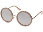 Guess Gf6059 (milky Crystal Peach With Rose Gold/pink Gradient Flash Lens) Fashion Sunglasses