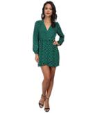 Brigitte Bailey Demri Dress (navy/green Chevron) Women's Dress