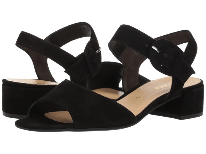 Gabor Gabor 81.742 (black Samtchevreau) Women's Dress Sandals